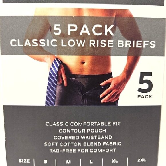 5 Pack Van Heusen Underwear Low Rise Briefs S 28-30 Multicolor Green & Blue NWT - Picture 10 of 16